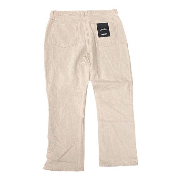 NEW Hudson Ivory Barbara High Rise Crop Straight Jeans 33 Size 12 *Labeled Sz 30 - Picture 6 of 11